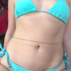 Colour double belly chain