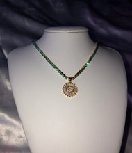 Rhinestone initial necklace