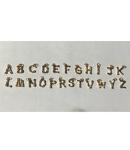 Rhinestone bamboo letter necklace