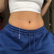 Double layered key belly chain