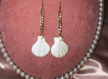 Seashell chain earrings