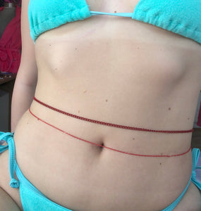 Colour double belly chain
