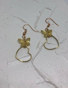 Butterfly heart earrings - Icegoldbyvee