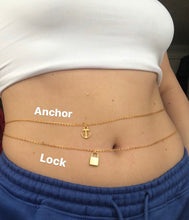 Anchor/Lock pendant belly chain