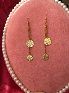 Double/ Triple drop coin earrings