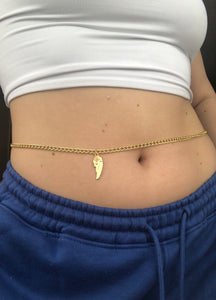 Rose wing belly chain