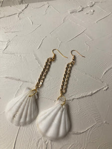 Seashell chain earrings - Icegoldbyvee