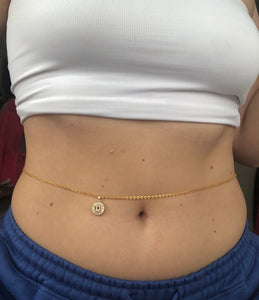 Round initial belly chain