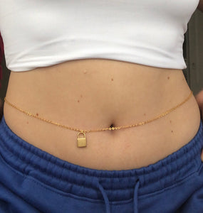 Anchor/Lock pendant belly chain