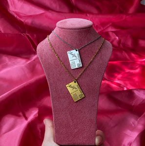 Post card necklace