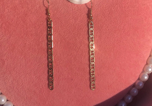 Bar chain earrings