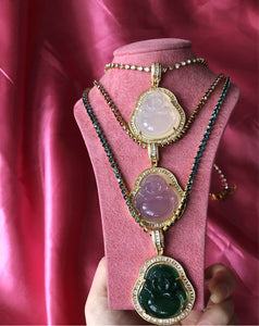Rhinestone Buddha necklace
