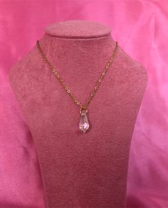 Crystal rain drop necklace