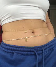 Bamboo letter pendant belly chain