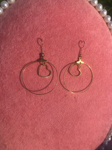 Heart hoop earrings