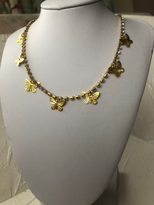 Golden butterflies necklace - Icegoldbyvee