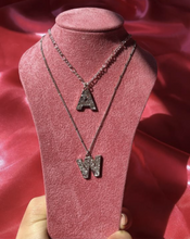 Silver letter necklace