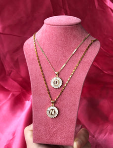 Round initial necklace