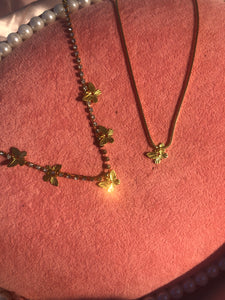 Golden butterflies necklace