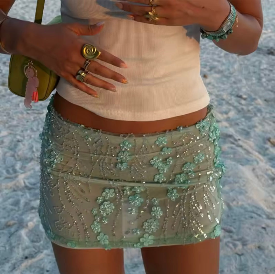 Mini sequin skirt