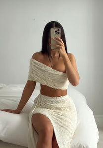 Off shoulder summer co ord set