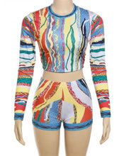 Multi-colour two piece set