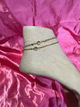 Crystal pendant anklet