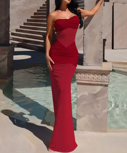 Maxi bandeau mesh dress