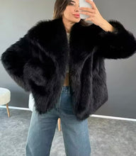 Faux fur jacket