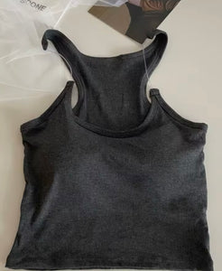 Invisible strap crop top