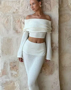 White knit co ord