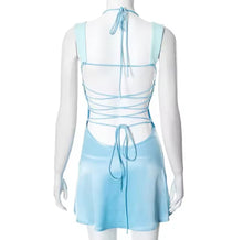 Mini baby blue dress