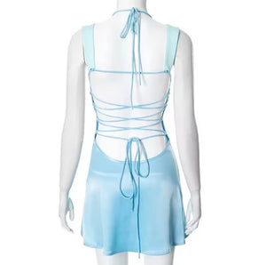 Mini baby blue dress