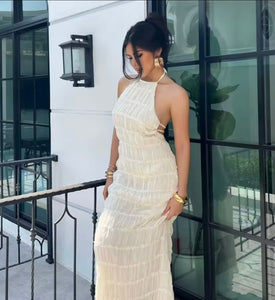 Ruched maxi dress
