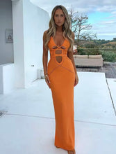 Knit cut out maxi dress