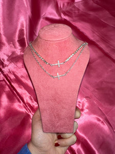 Silver cross necklace