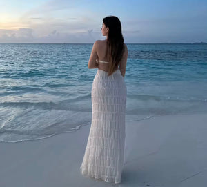 Ruched maxi dress