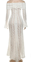 White maxi lace dress