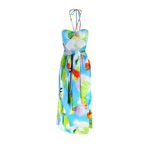 Multi-coloured cut out maxi dress
