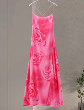 Pink rose maxi dress