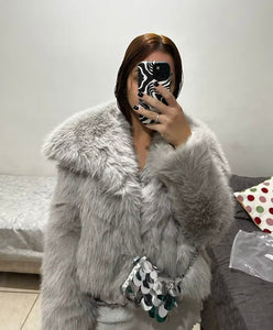 Faux fur jacket