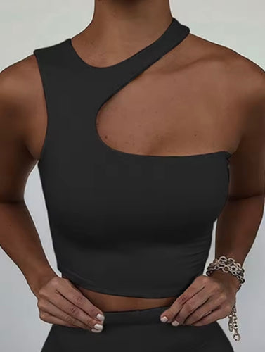 Asymmetrical crop top