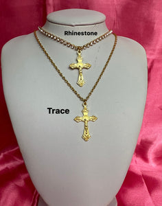 Gold cross necklace