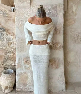 White knit co ord