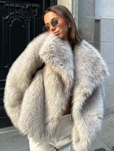 Faux fur jacket