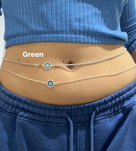 Large evil eye belly chain