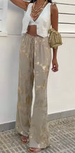 Metallic wide leg trousers