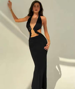 Maxi ring detail dress