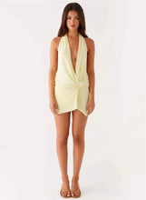Mini plunge neckline dress