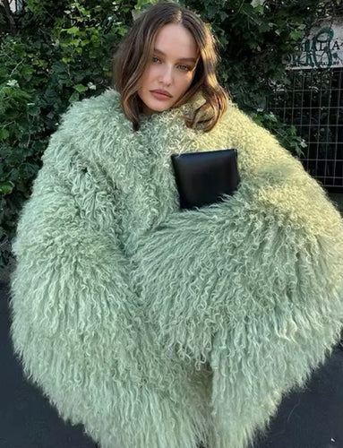 Fully faux fur jacket